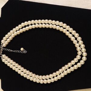 Double Strand Pearl Necklace